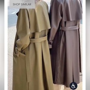 Oak and Fort Brown Leather Trench